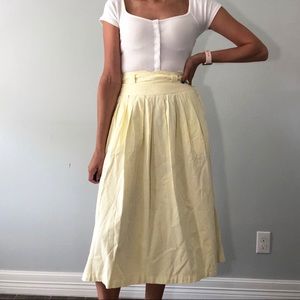 ‼️❗️SOLD❗️‼️80’s yellow midi skirt